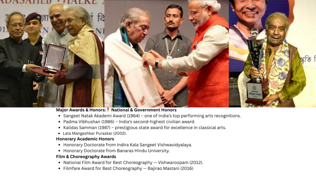 pandit birju maharaj awards