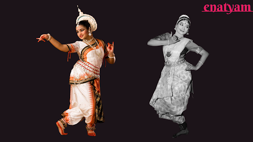 Dancers performing the Odissi classical dance form, which was originally a ritual performed by temple Maharis as a sacred offering.